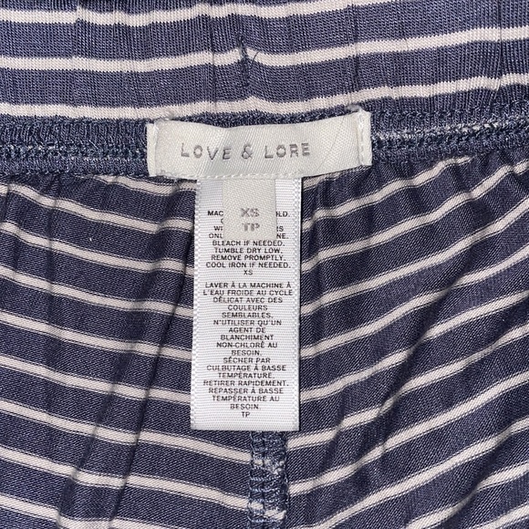 Love & Lore Iris steel blue stripe pajama pants - Picture 3 of 3